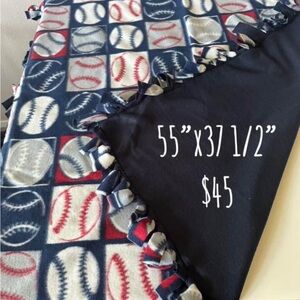 Baseball Print Fleece Blanket